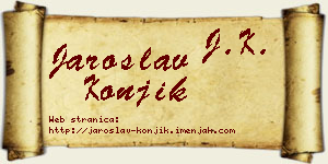 Jaroslav Konjik vizit kartica
